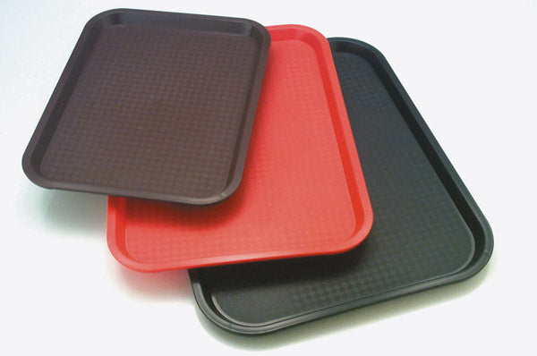 Fast Food-Tablett 35 x 27 cm, H: 2 cm Polypropylen, grau