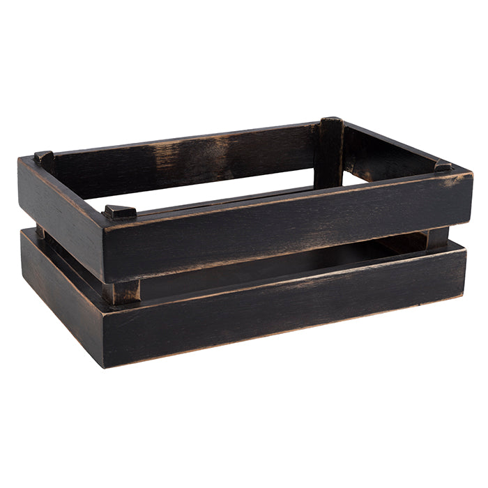 Holzbox -SUPERBOX- 29 x 18,5 cm, H: 10,5 cm Akazienholz, schwarz