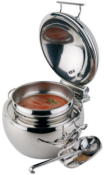 Suppen-Kugel -GLOBE- Ø 48 cm, H: 32 cm, 10 Liter Edelstahl hochglanzpoliert