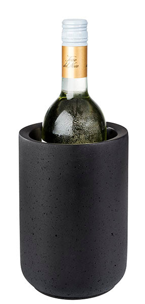Flaschenkühler -ELEMENT BLACK-außen Ø 12 cm, H: 19 cm Beton, schwarz