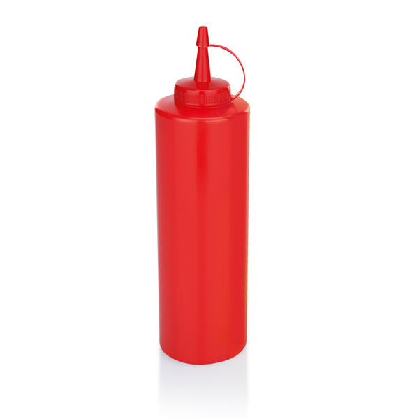 Quetschflasche, Ø 7 cm, 0,7 ltr., rot,