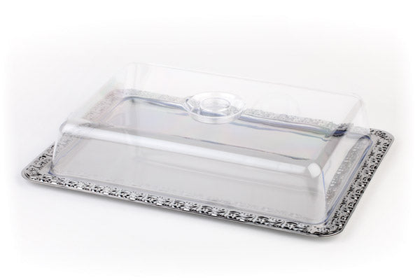 Tablett mit Haube 42 x 31 cm 18/0 Edelstahl