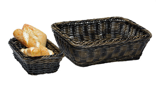 GN 1/4 Korb 26,5 x 16,2 cm, H: 6,5 cm Polypropylen, schwarz / braun