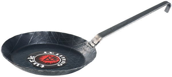 schmiedeeiserne Servierpfanne Ø oben 20 cm, Ø unten 14 cm, Höhe 2,8 cm, 0,85 kg,