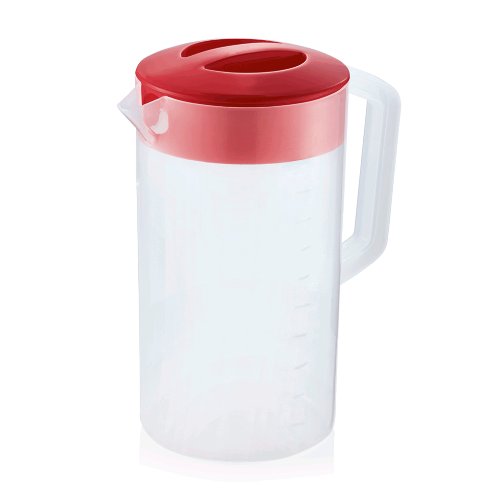 Messbecher, roter Deckel, 2,5 ltr.