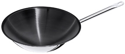 Wok Edelstahl mehrschichtig, runder Boden, Antihaft | Artikelnummer: 528/360 | 4003625052801